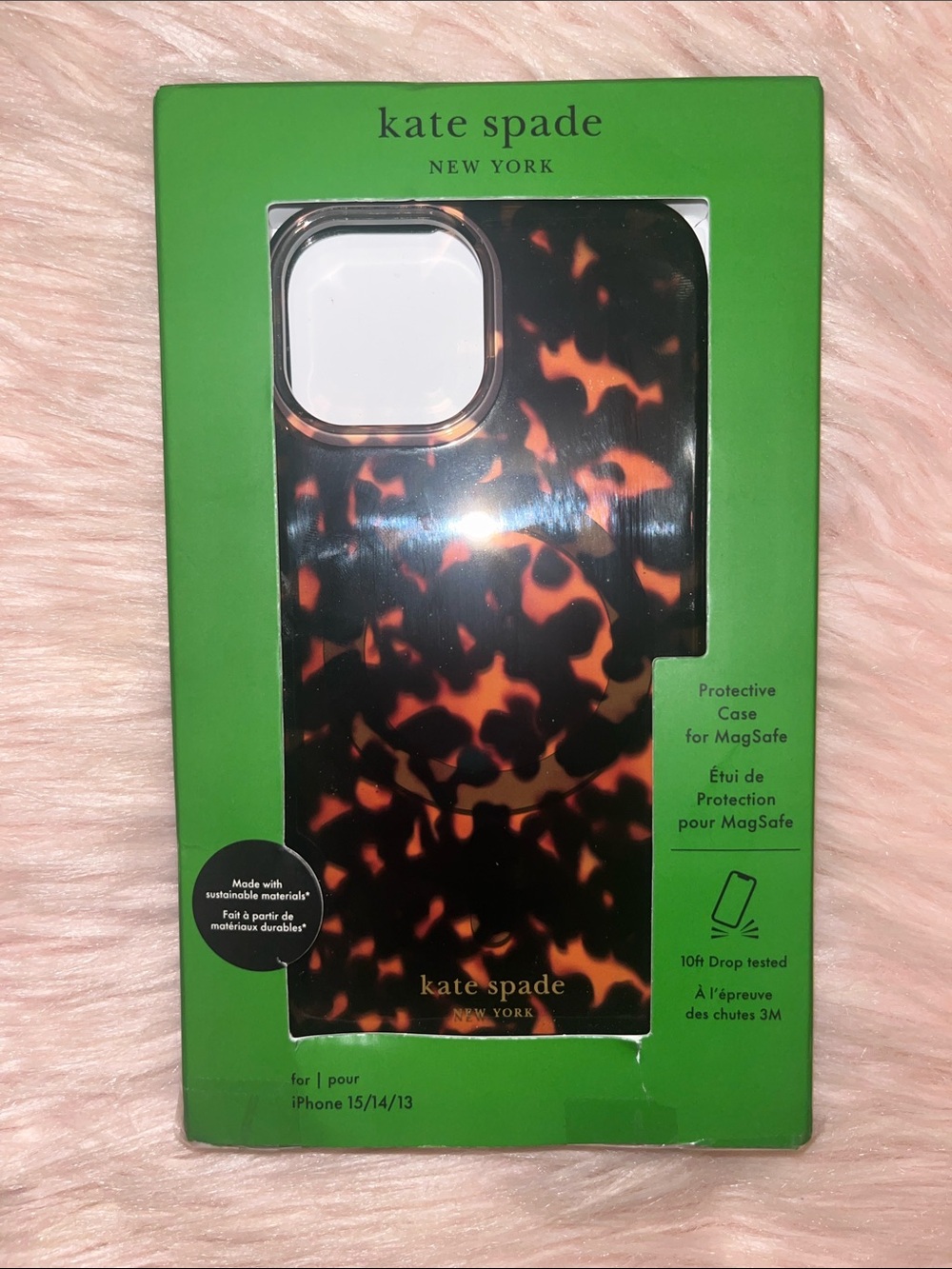 Kate Spade New York Tortoiseshell MagSafe iPhone Case - Black & Brown